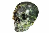 Realistic, Polished Yellow Turquoise Jasper Skull - Magnetic #151104-2